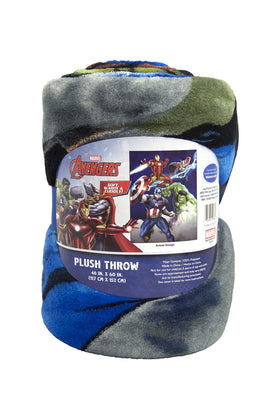 Jay Franco Avengers plush throw soft fleece texture ideal for couch or bedtime