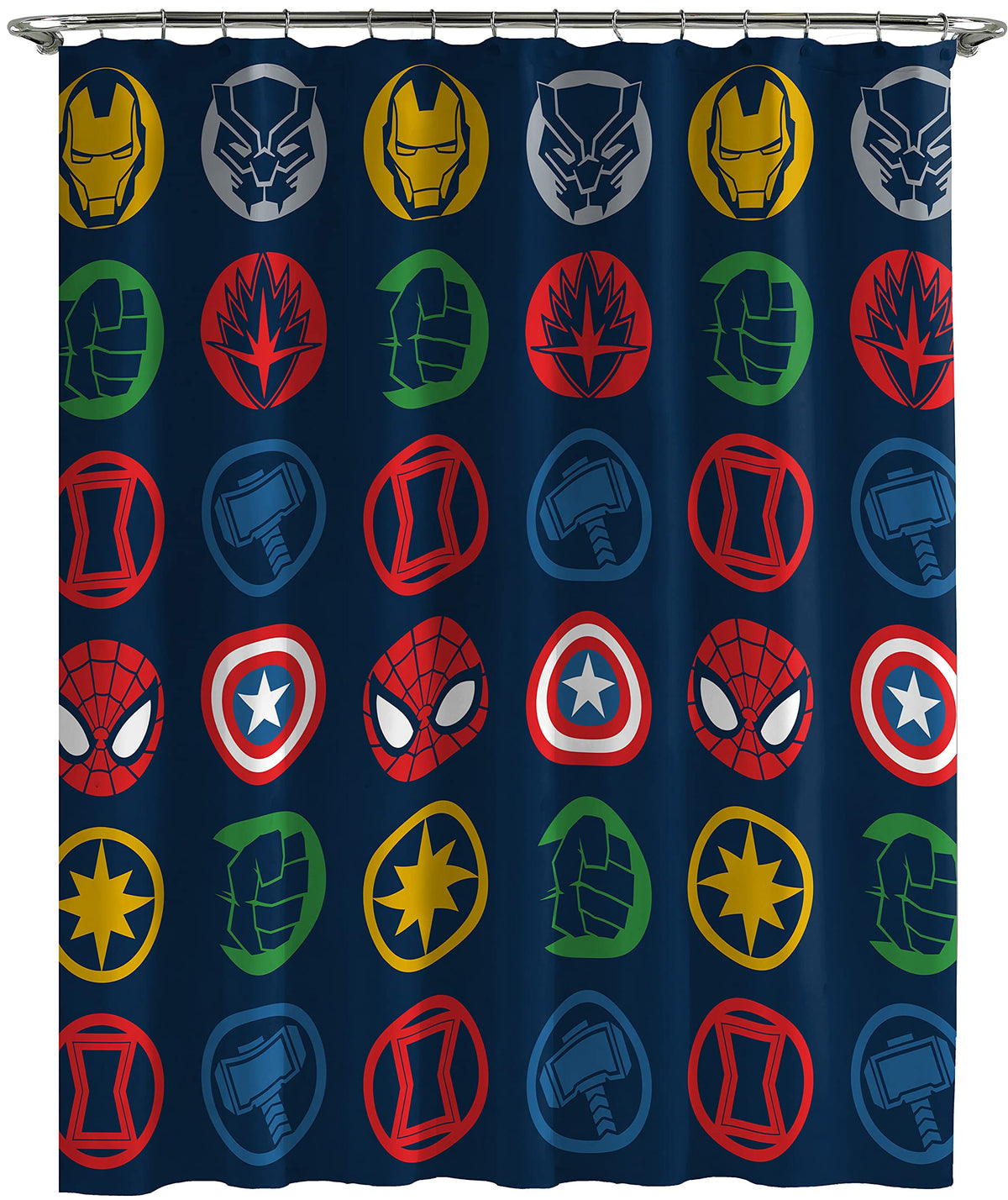 Jay Franco Avengers Shields hook set durable waterproof hooks for quick curtain hanging