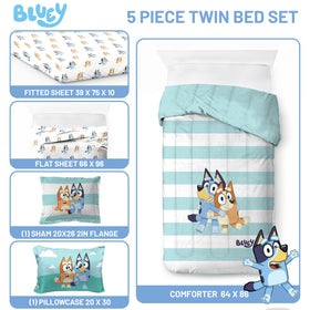 Jay Franco Bluey and Bingo fitted sheet offers soft microfiber and snug twin fit.