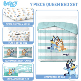 Jay Franco Bluey & Bingo flat sheet highlights vibrant design and breathable comfort