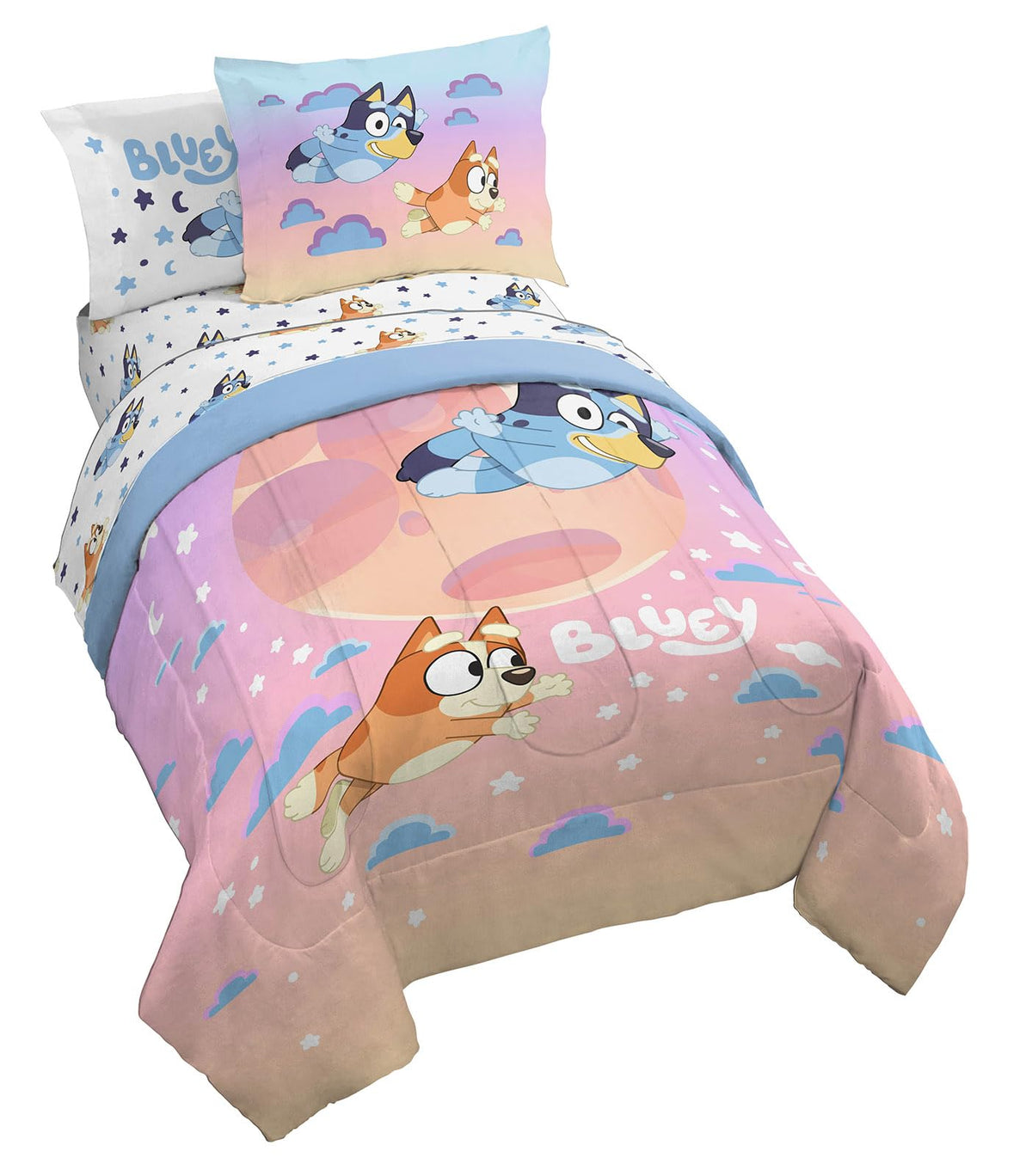 Jay Franco Bluey & Bingo full comforter set main image with vibrant kids bedding