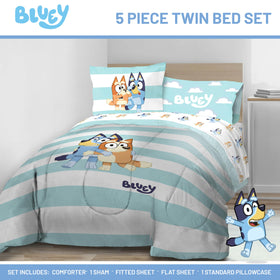Jay Franco Bluey and Bingo pillow sham with vibrant design and easy-care fabric.