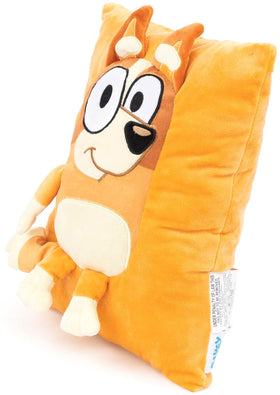 Jay Franco Bluey Bingo Snuggle Pillow shows durable stitching for long-lasting use.