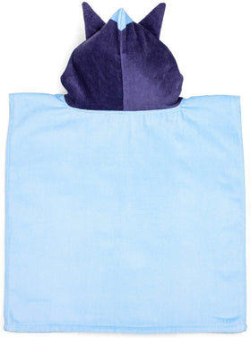 Jay Franco Bluey hooded poncho with soft cotton terry for gentle wear.