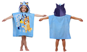 Jay Franco Bluey piggyback poncho design makes post-swim routines easier.