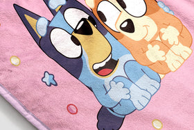 Bluey plush throw on dorm bed for cozy study breaks