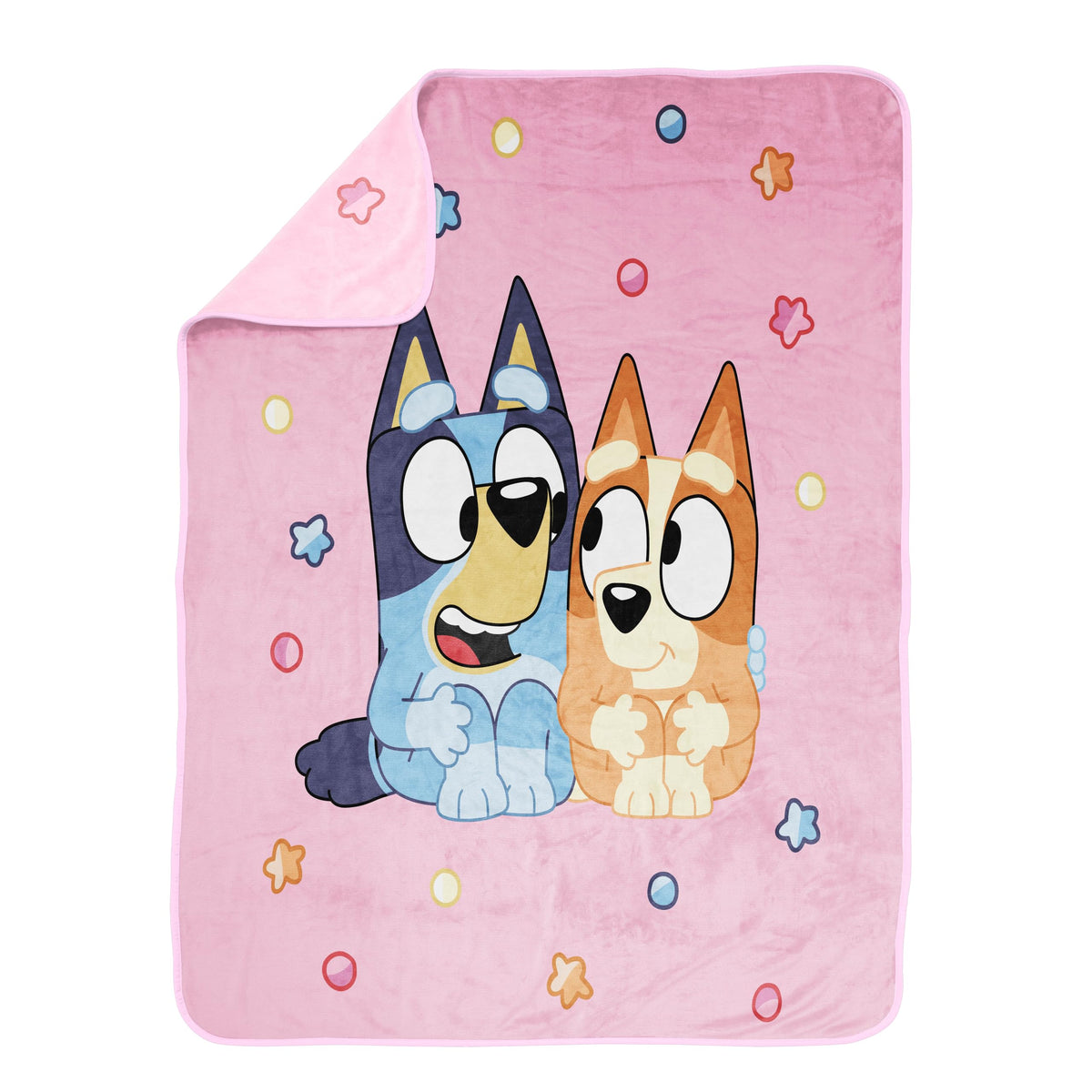 Bluey plush throw used for travel comfort and portability