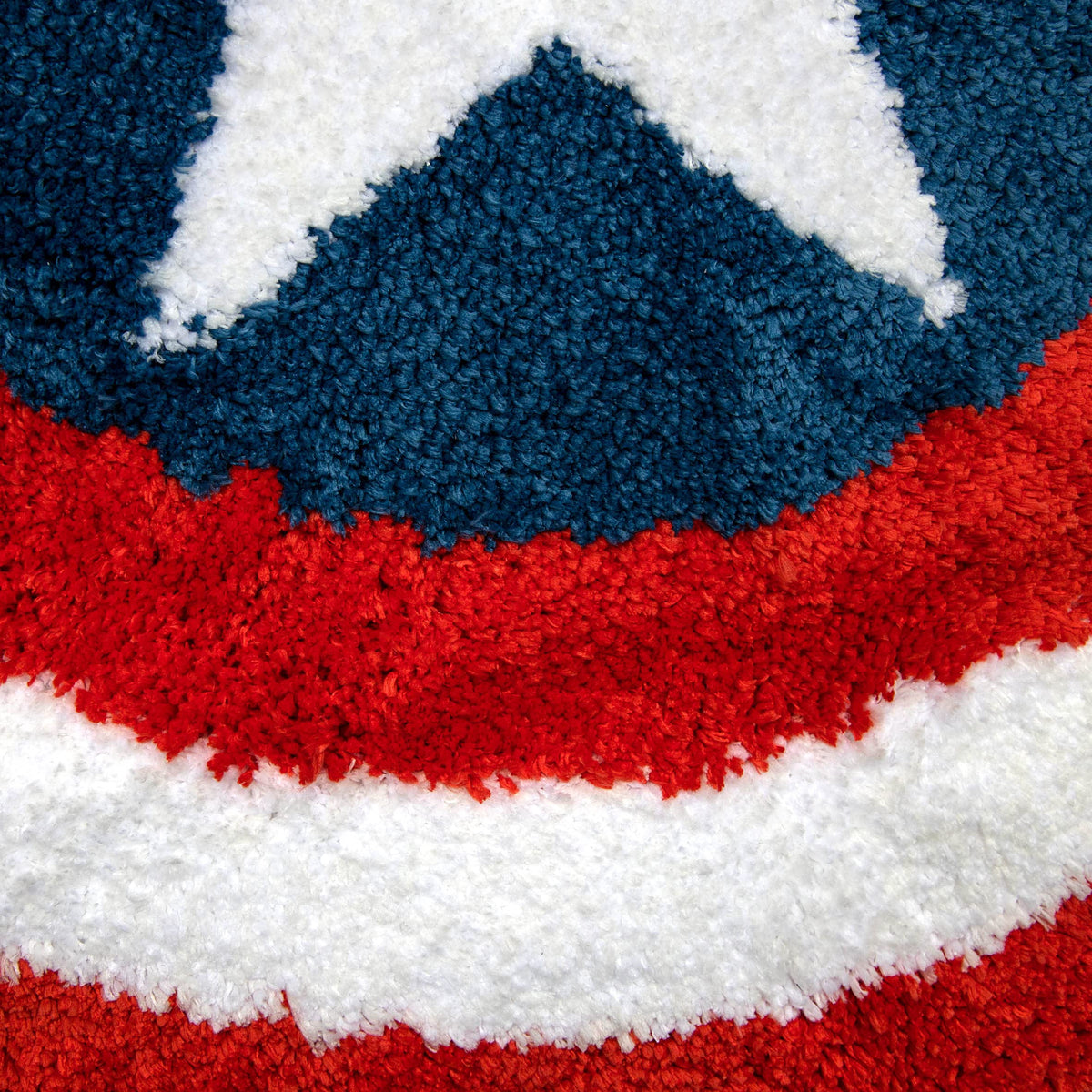 Jay Franco Captain America shield rug is a fun, safe centerpiece for kids' bathrooms.