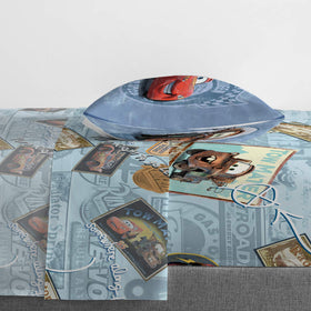Jay Franco Cars Lightning McQueen flat sheet shown with generous coverage for easy bed-making