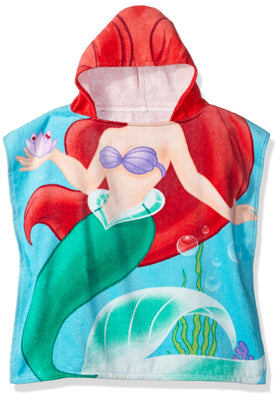 Jay Franco Disney Ariel hooded towel fabric texture for soft, quick-drying bath time