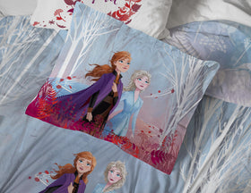 Jay Franco Disney Frozen Forest Spirit decorative sham adds textured bed styling.