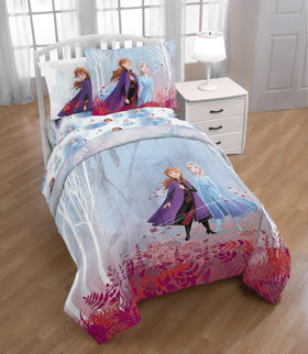 Jay Franco Disney Frozen Forest Spirit standard pillowcase completes the set.