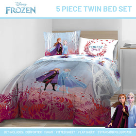 Jay Franco Disney Frozen Forest Spirit reversible comforter for year-round warmth and flexibility.