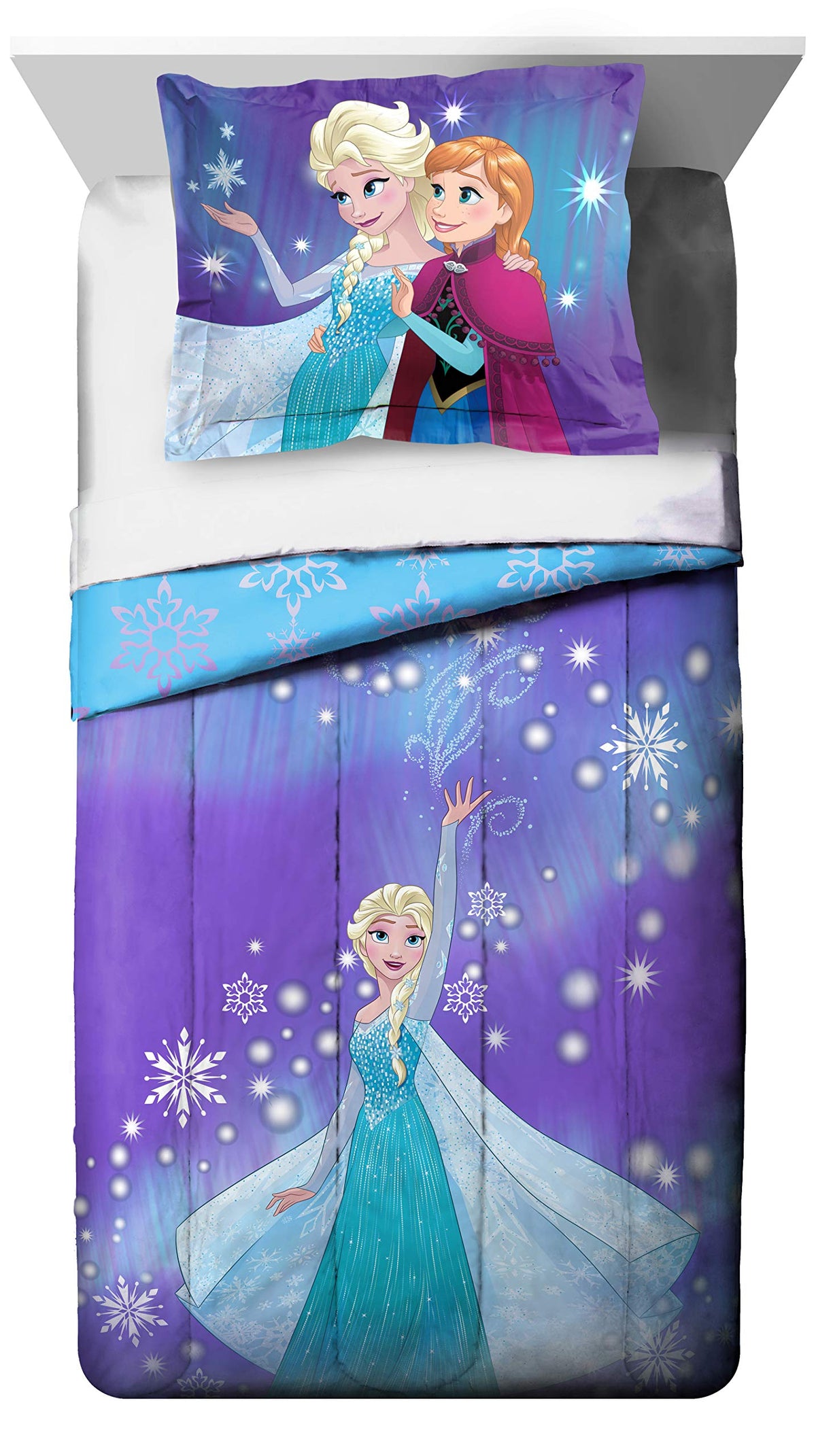 Jay Franco Disney Frozen reversible comforter for flexible style across seasons