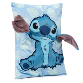 Jay Franco Stitch 3D Snuggle Pillow ultra-soft velboa texture close-up for naptime.