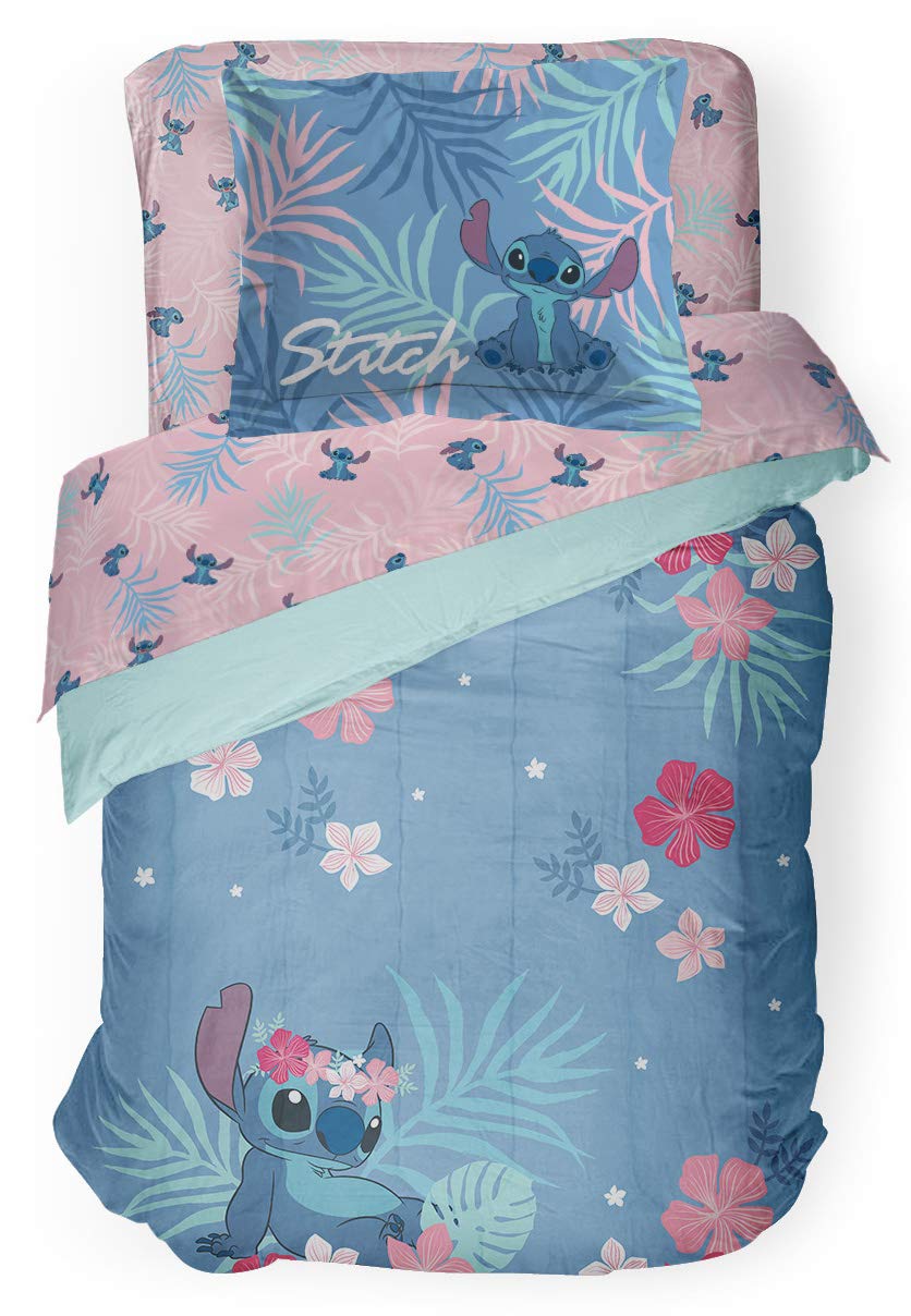 Jay Franco Disney Lilo & Stitch comforter front view with soft microfiber texture