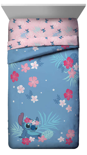 Jay Franco Disney Lilo & Stitch microfiber close-up showing smooth fabric