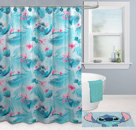 Lilo & Stitch bathroom display shows coordinated kid-friendly decor