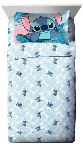 Jay Franco Lilo & Stitch flat sheet offers smooth, breathable cover for restful nights