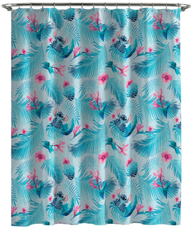 Acrylic hooks by Jay Franco securely install the shower curtain