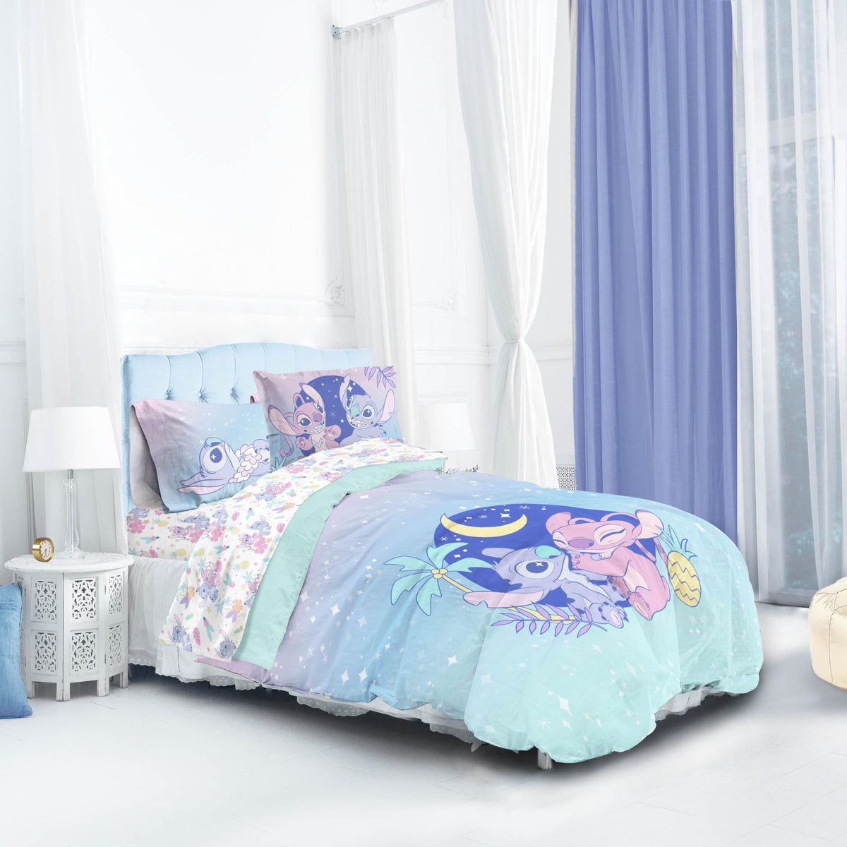 Jay Franco Disney Lilo Stitch pillowcases feature playful design for everyday use.