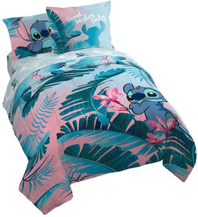 Jay Franco Disney Lilo and Stitch reversible comforter for cozy themed nights.