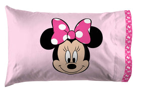 Jay Franco Minnie Mouse twin sheet set fitted deep-pocket shows secure mattress fit