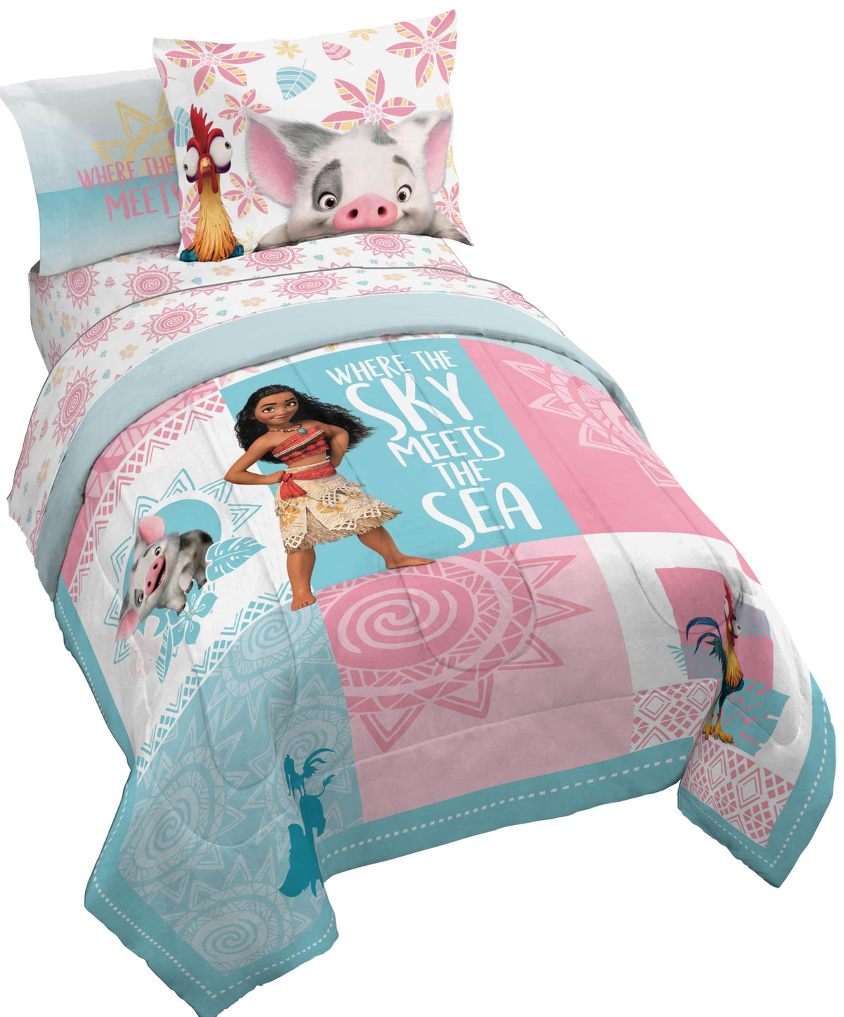 Jay Franco Moana full comforter set with Pua and Hei Hei for cozy nights