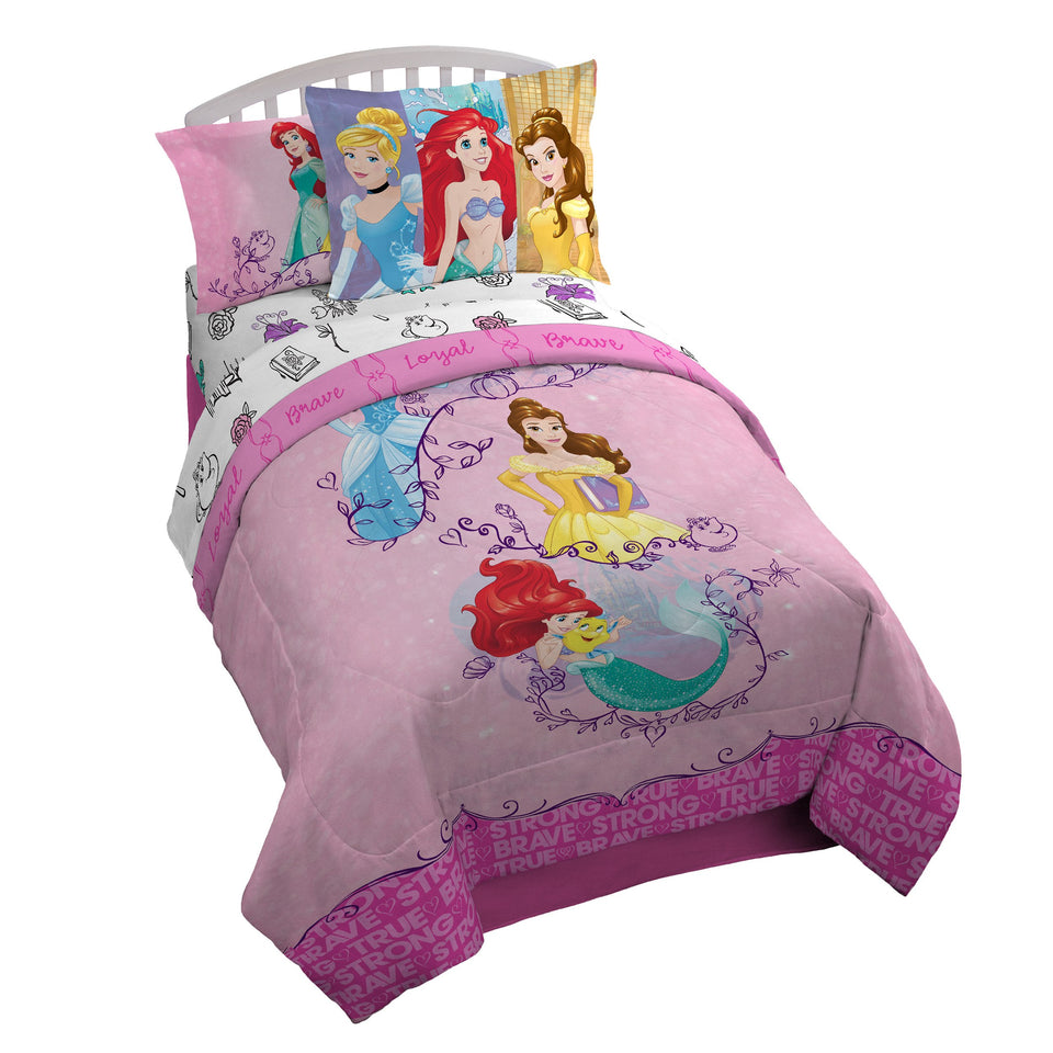 Jay Franco Disney Princess Friendship Adventures comforter with vibrant princess designs for cozy bedtimes.