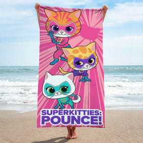 Jay Franco towel featuring Sparks print quick drying for busy families.