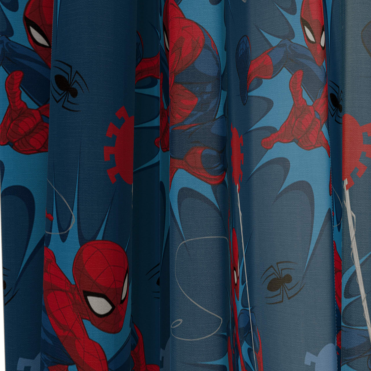 Easy-care polyester fabric from Jay Franco drapes for simple cleaning.