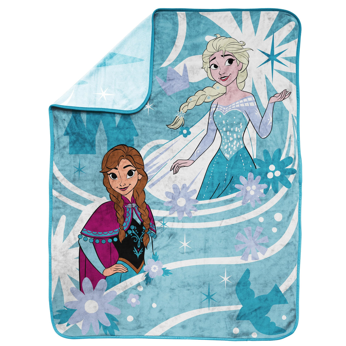 Official Disney label visible on Jay Franco Frozen throw.