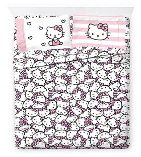 Jay Franco Hello Kitty fitted sheet in a playful print for year-round comfort