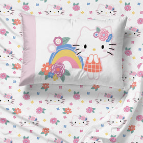 Jay Franco Hello Kitty floral design adds cheerful dorm or bedroom charm.