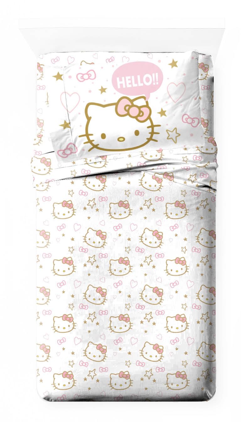 Jay Franco Hello Kitty graphic twin set adds playful style to kids' bedroom decor.