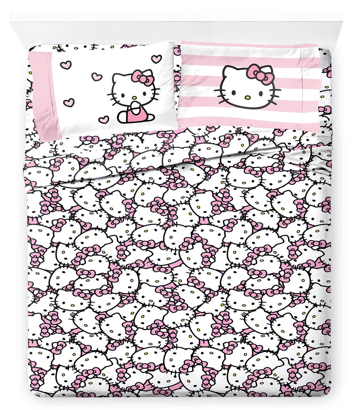 Jay Franco Hello Kitty queen flat sheet in vibrant print for cozy nights