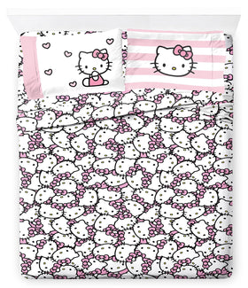 Jay Franco Hello Kitty queen flat sheet in vibrant print for cozy nights