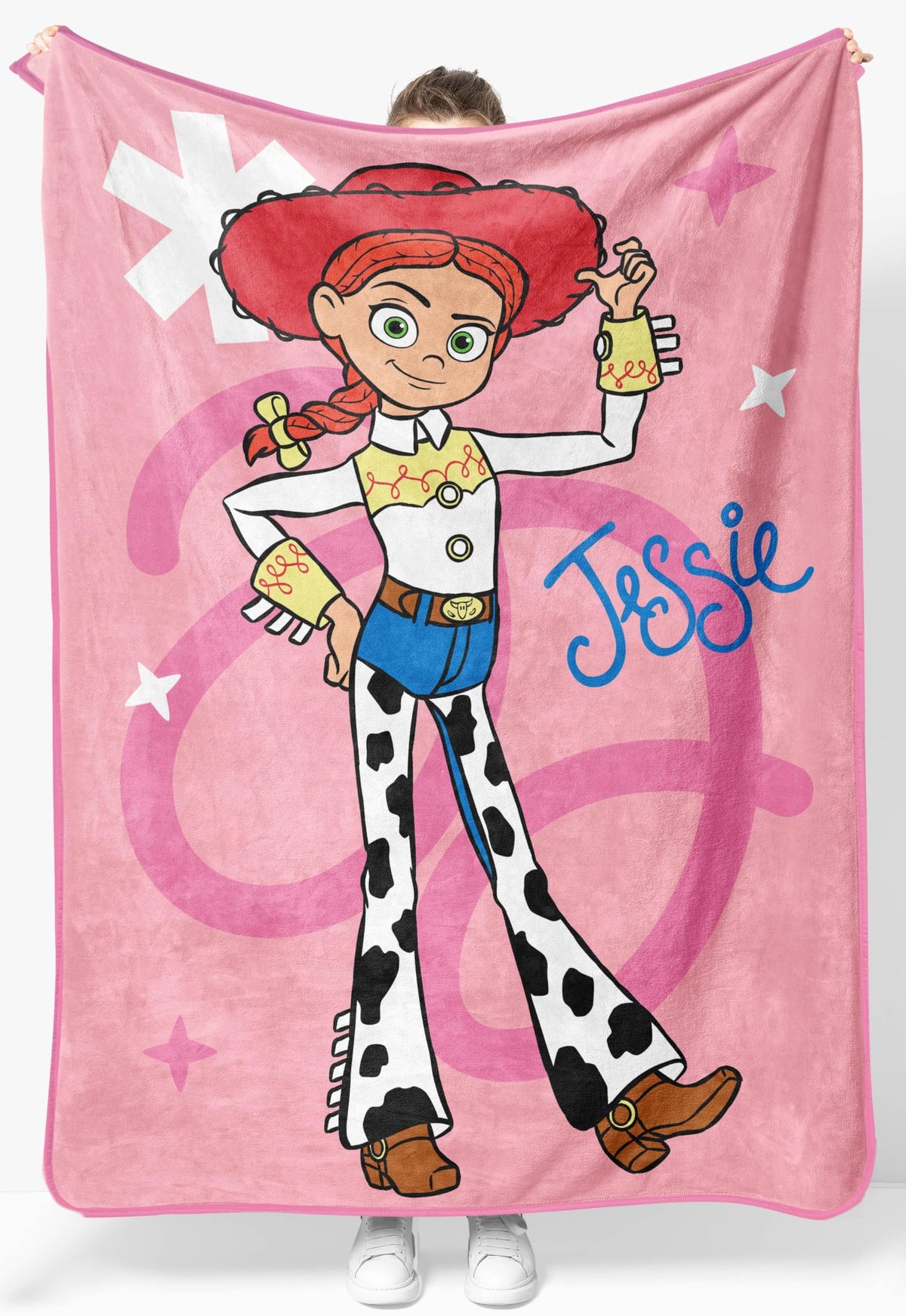 Jay Franco Jessie plush throw blanket 46x60 inches for cozy movie nights