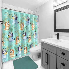 Jay Franco kids' bathroom decor in teal enhances bath time with a vibrant theme.