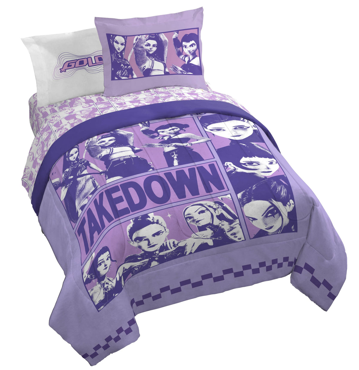 Jay Franco Demon Hunters comforter collage design for bold bedroom styling