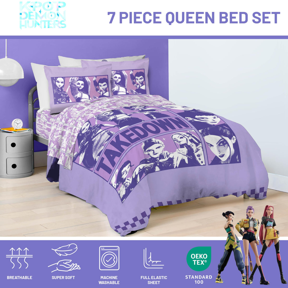 Jay Franco Demon Hunters pillowcases 20x30 soften sleep and easy care