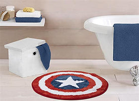 Jay Franco Marvel Avengers tufted rug complements bedrooms, baths, and playrooms with coordinated accessories.