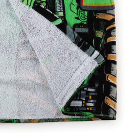 100% cotton terry offers soft, absorbent drying after showers, swims, or beach trips.