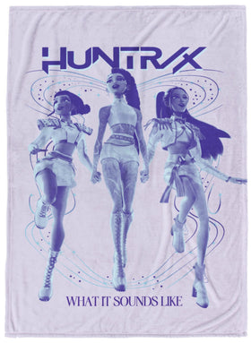 Jay Franco KPOP Demon Hunters poster art blanket for cozy movie nights.