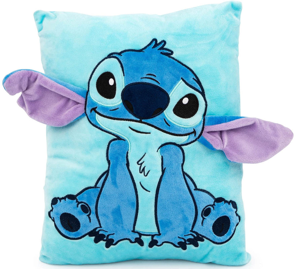Jay Franco Disney Lilo & Stitch 3D Stitch design pillow for cozy hugs.