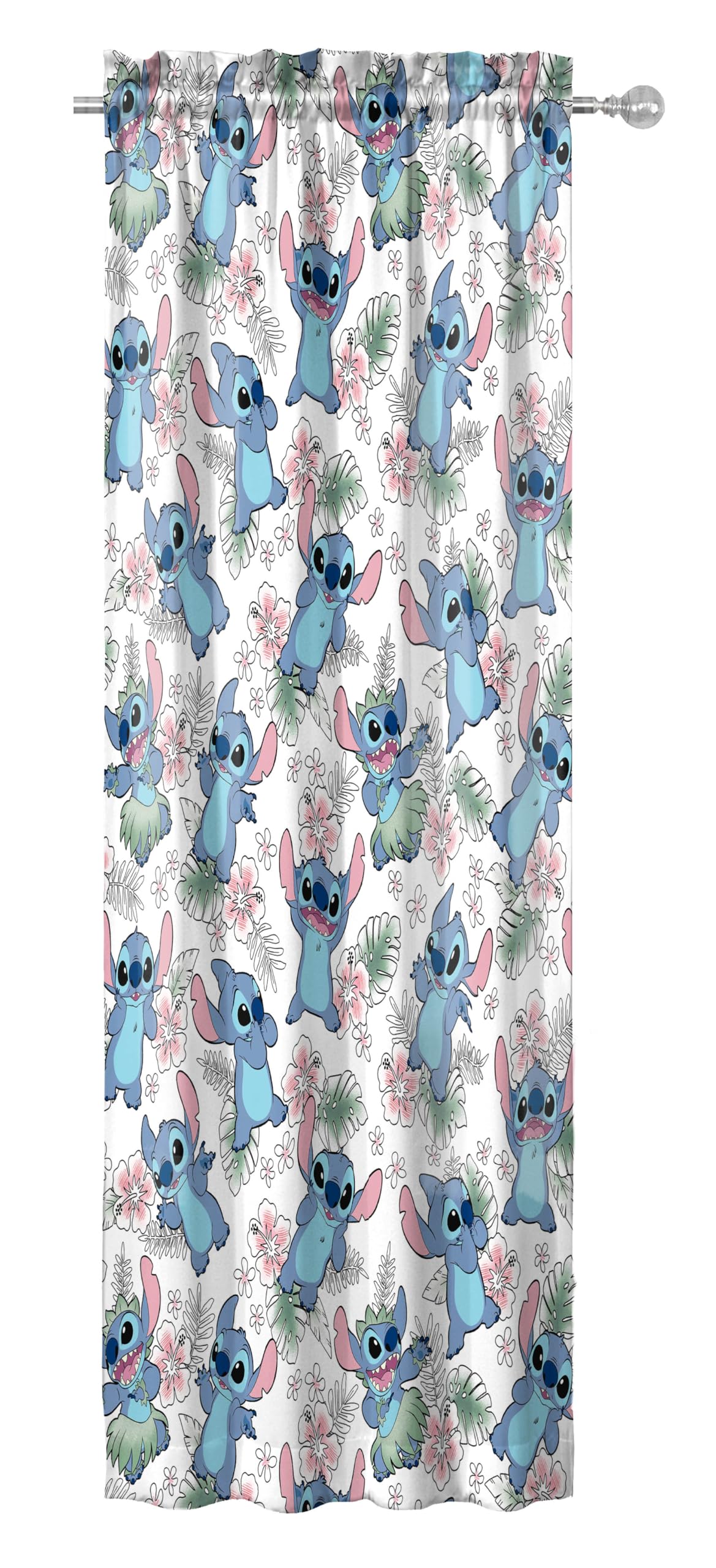 Jay Franco Lilo Stitch curtains 63-inch panels enhance kid spaces with vibrant Disney art.
