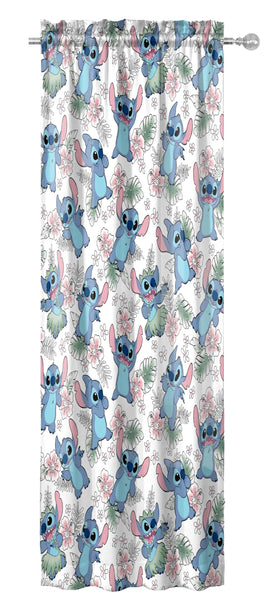Jay Franco Lilo Stitch curtains 63-inch panels enhance kid spaces with vibrant Disney art.