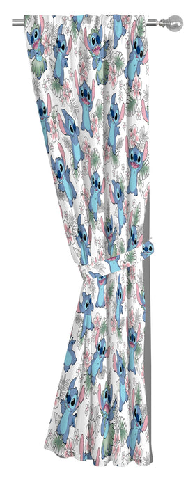 Jay Franco Lilo Stitch curtains microfiber closeup, soft texture and durable everyday use.