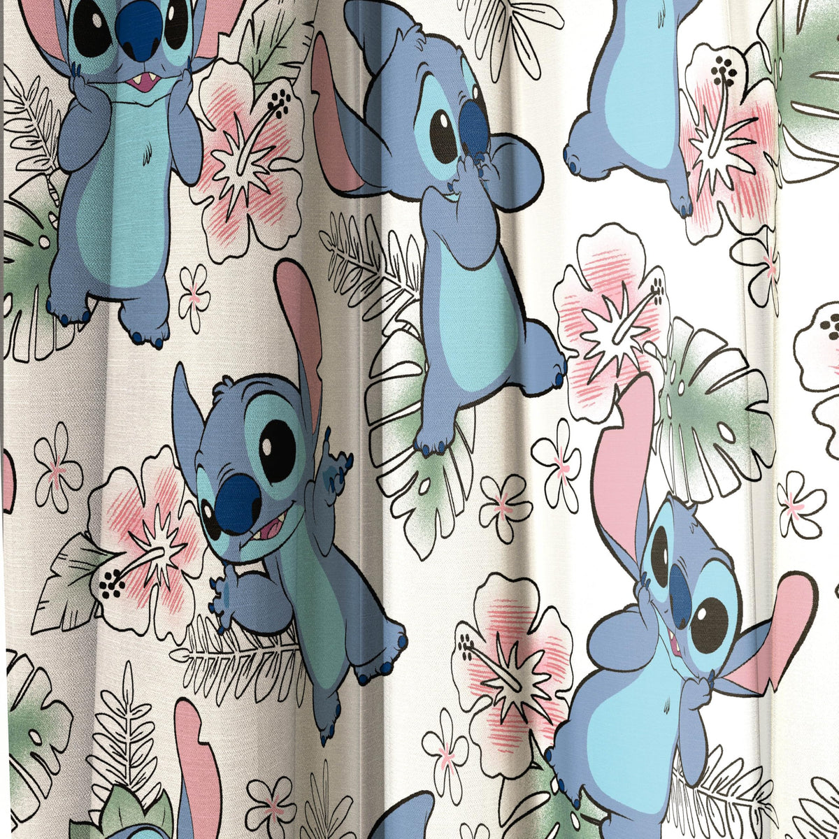 Jay Franco Lilo Stitch curtains room decor idea for playrooms and bedrooms.