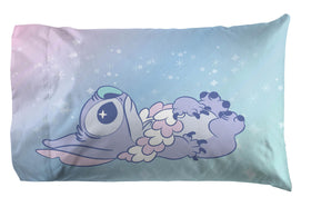 Jay Franco Lilo & Stitch flat sheet showing standard twin size 66 by 96 inches
